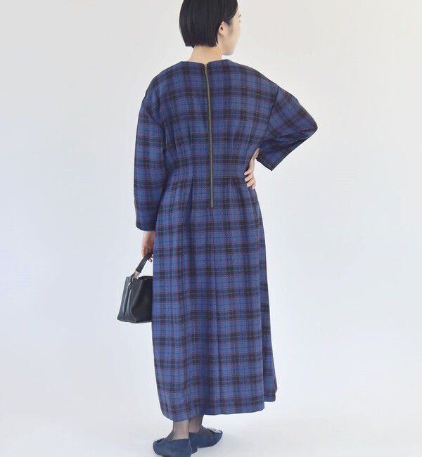 quaranciel「quaranciel:〈手洗い可能〉チェック シェイプ ワンピース」|ワンピース|