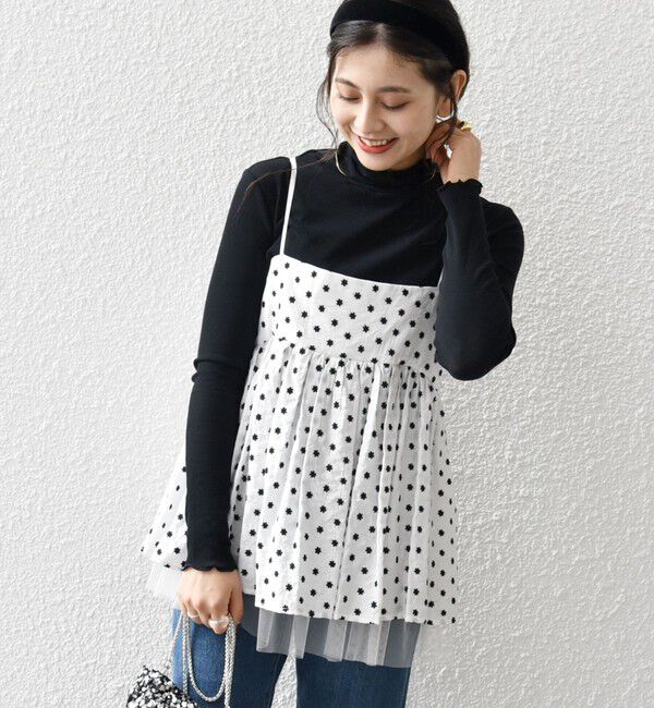 SHIPS any「bon_meur: フラワー エンブロイダリー キャミ ブラウス」|シャツ・ブラウス|