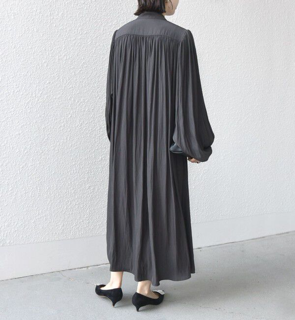 SHIPS for women「little black:〈手洗い可能〉カッセン ボリューム ワンピース（セレモニー対応可）」|ワンピース|