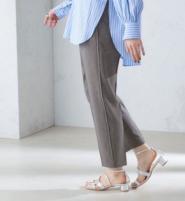 SHIPS for women「〈洗濯機可能〉サイドライン デザイン ストレッチ テーパード パンツ 24SS ◇」|その他|グレー