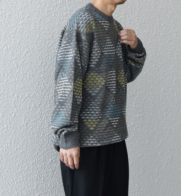 SHIPS any「SHIPS any: 〈手洗い可能〉ジオメトリック ジャガード クルーネック ルーズ ニット◇」|その他|