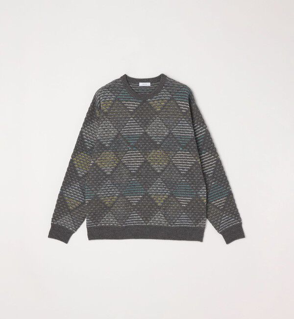 SHIPS any「SHIPS any: 〈手洗い可能〉ジオメトリック ジャガード クルーネック ルーズ ニット◇」|その他|