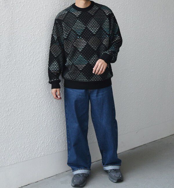 SHIPS any「SHIPS any: 〈手洗い可能〉ジオメトリック ジャガード クルーネック ルーズ ニット◇」|その他|