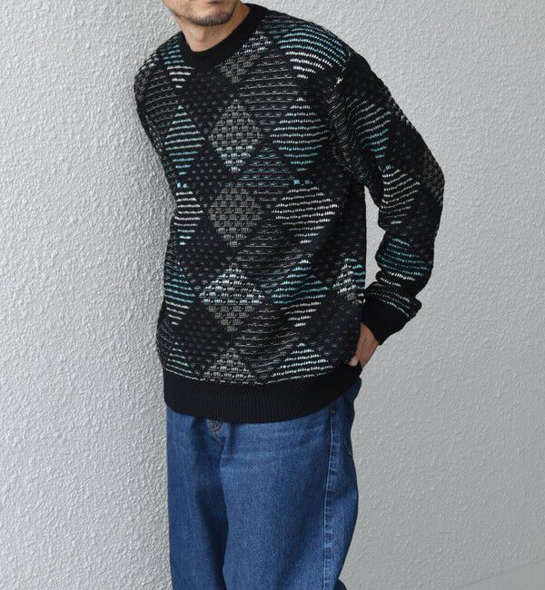 SHIPS any「SHIPS any: 〈手洗い可能〉ジオメトリック ジャガード クルーネック ルーズ ニット◇」|その他|