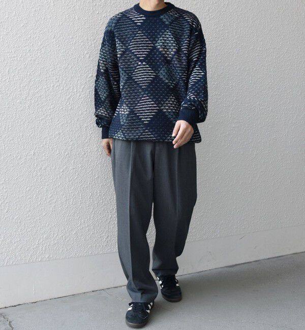 SHIPS any「SHIPS any: 〈手洗い可能〉ジオメトリック ジャガード クルーネック ルーズ ニット◇」|その他|