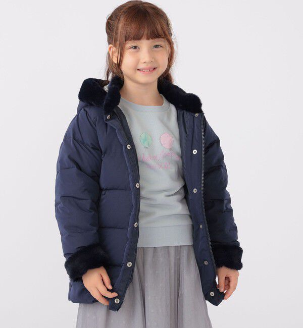 SHIPS KIDS「SHIPS KIDS:100～130cm /〈手洗い可能〉リバティ リサイクル ロング ダウン」|ダウン|