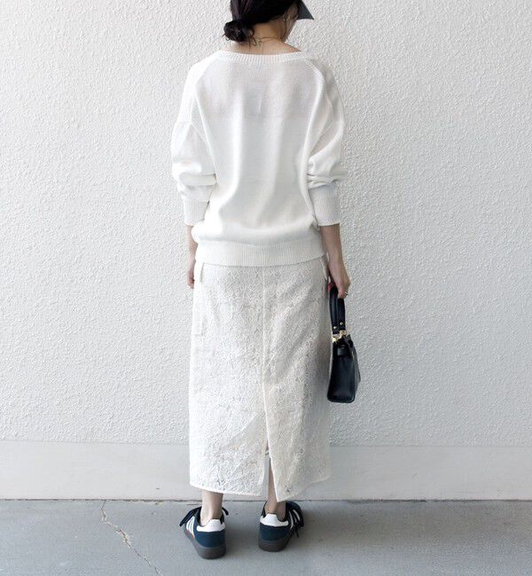 SHIPS any「SHIPS any:〈手洗い可能〉バルキー シアー Vネック ニット プルオーバー」|ニット・セーター|