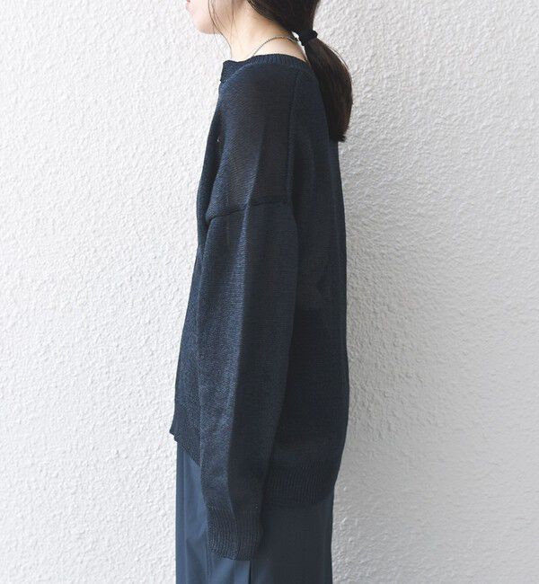 SHIPS any「SHIPS any:〈手洗い可能〉バルキー シアー Vネック ニット プルオーバー」|ニット・セーター|