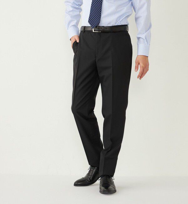 SHIPS Colors 「SHIPS Colors:〈洗濯機可能〉TW ウォッシャブル スーツ パンツ(セットアップ対応可能)」|スラックス|ブラック