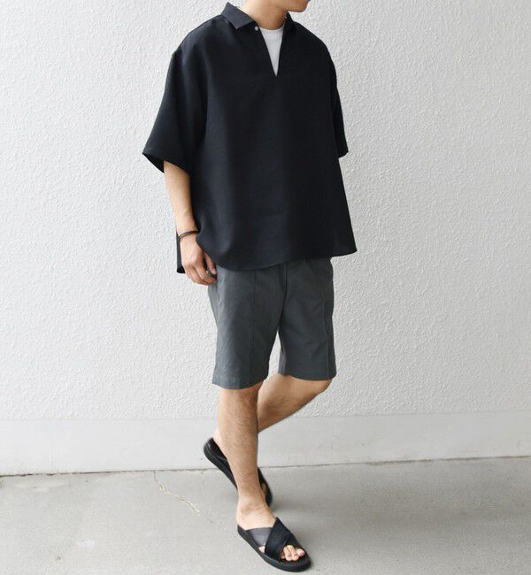 SHIPS any「SHIPS any:〈洗濯機可能〉リネンライク スキッパー プルオーバーシャツ(セットアップ対応)◇」|シャツ・ブラウス|