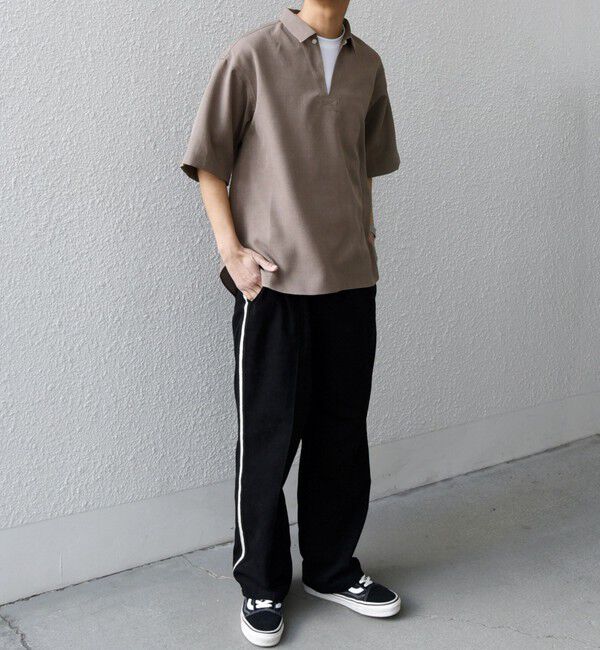 SHIPS any「SHIPS any:〈洗濯機可能〉リネンライク スキッパー プルオーバーシャツ(セットアップ対応)◇」|シャツ・ブラウス|