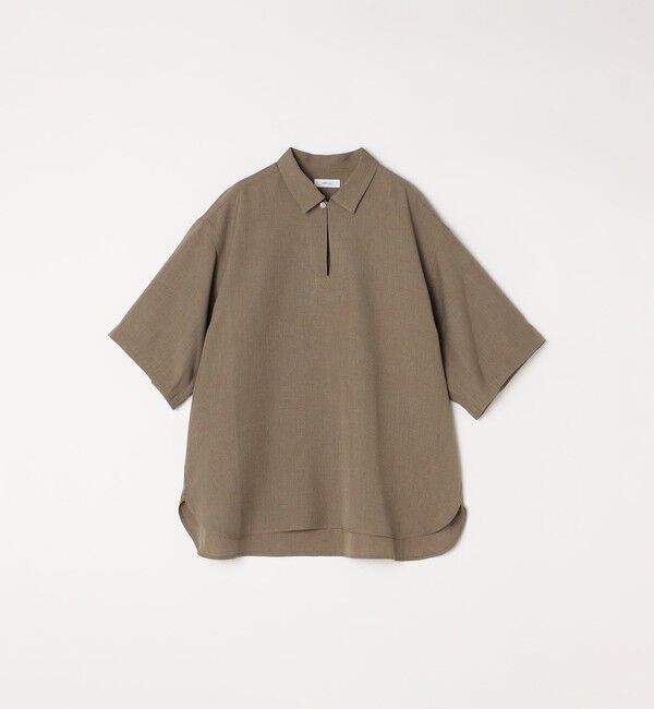 SHIPS any「SHIPS any:〈洗濯機可能〉リネンライク スキッパー プルオーバーシャツ(セットアップ対応)◇」|シャツ・ブラウス|