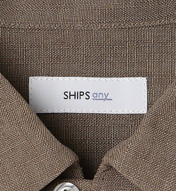 SHIPS any「SHIPS any:〈洗濯機可能〉リネンライク スキッパー プルオーバーシャツ(セットアップ対応)◇」|シャツ・ブラウス|