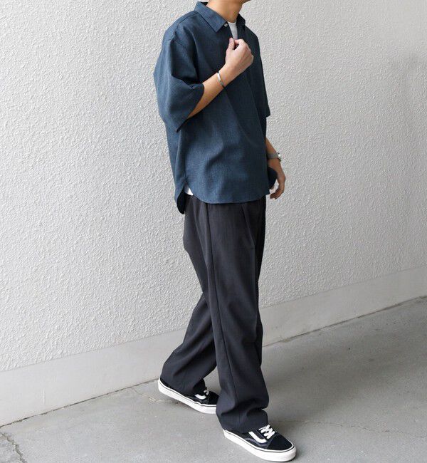 SHIPS any「SHIPS any:〈洗濯機可能〉リネンライク スキッパー プルオーバーシャツ(セットアップ対応)◇」|シャツ・ブラウス|