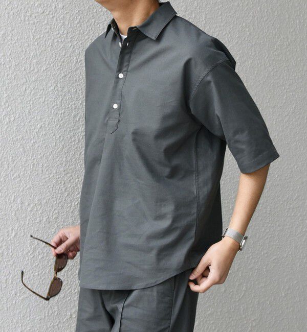 SHIPS any「SHIPS any:〈接触冷感/遮熱等〉ハイブリッドリネン プルオーバー シャツ(セットアップ対応)◇」|シャツ・ブラウス|