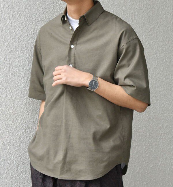 SHIPS any「SHIPS any:〈接触冷感/遮熱等〉ハイブリッドリネン プルオーバー シャツ(セットアップ対応)◇」|シャツ・ブラウス|