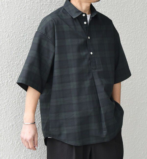 SHIPS any「SHIPS any:〈接触冷感/遮熱等〉ハイブリッドリネン プルオーバー シャツ(セットアップ対応)◇」|シャツ・ブラウス|