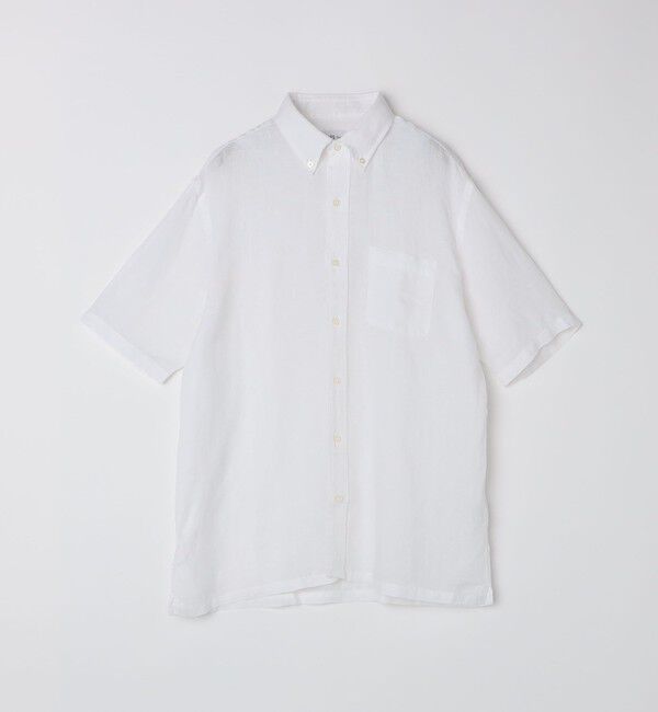 SHIPS Colors 「SHIPS Colors:リネン ボタンダウン ショートスリーブ シャツ」|シャツ・ブラウス|
