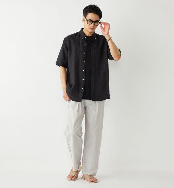 SHIPS Colors 「SHIPS Colors:リネン ボタンダウン ショートスリーブ シャツ」|シャツ・ブラウス|