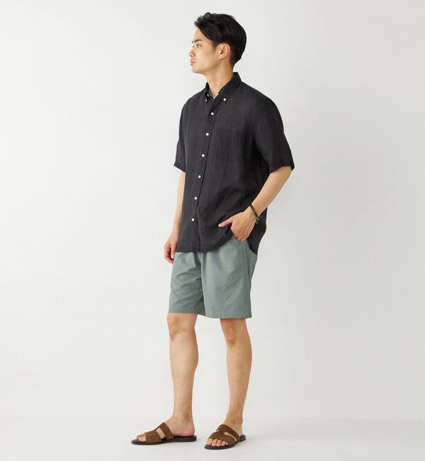 SHIPS Colors 「SHIPS Colors:リネン ボタンダウン ショートスリーブ シャツ」|シャツ・ブラウス|