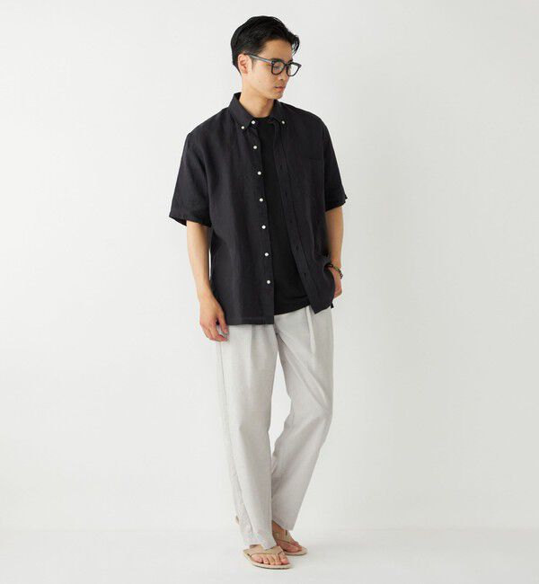 SHIPS Colors 「SHIPS Colors:リネン ボタンダウン ショートスリーブ シャツ」|シャツ・ブラウス|