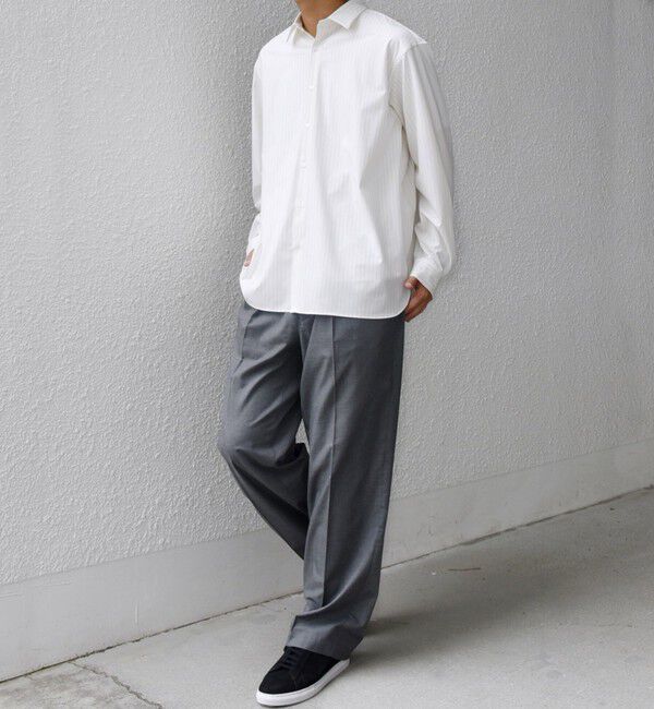 SHIPS any「SHIPS any: LIM BLESS ソリッド/ストライプ レギュラーカラー シャツ(セットアップ対応)◇」|シャツ・ブラウス|