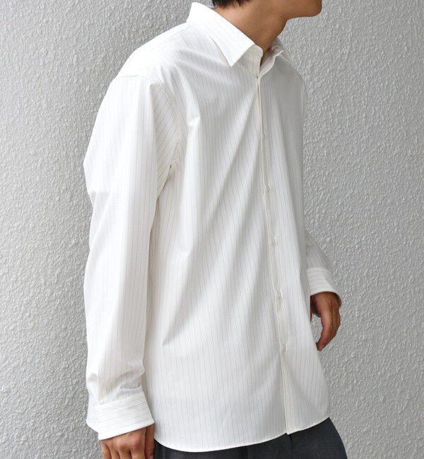 SHIPS any「SHIPS any: LIM BLESS ソリッド/ストライプ レギュラーカラー シャツ(セットアップ対応)◇」|シャツ・ブラウス|