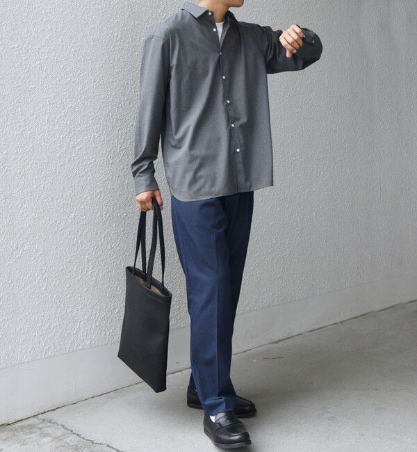 SHIPS any「SHIPS any: LIM BLESS ソリッド/ストライプ レギュラーカラー シャツ(セットアップ対応)◇」|シャツ・ブラウス|