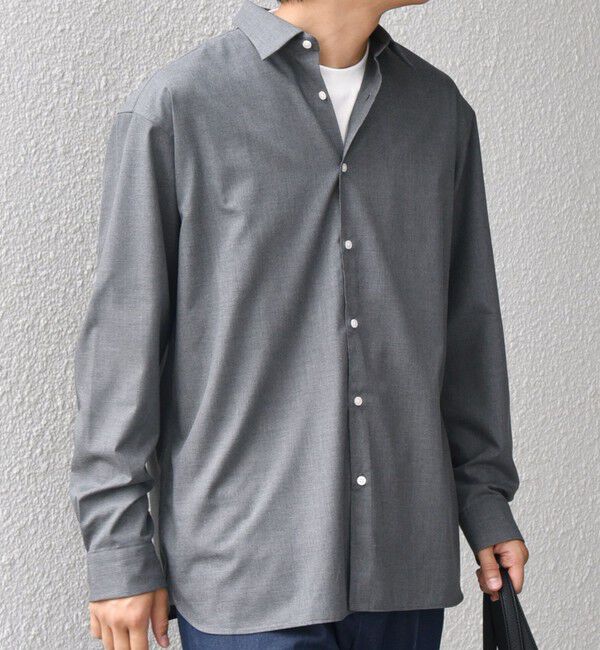 SHIPS any「SHIPS any: LIM BLESS ソリッド/ストライプ レギュラーカラー シャツ(セットアップ対応)◇」|シャツ・ブラウス|