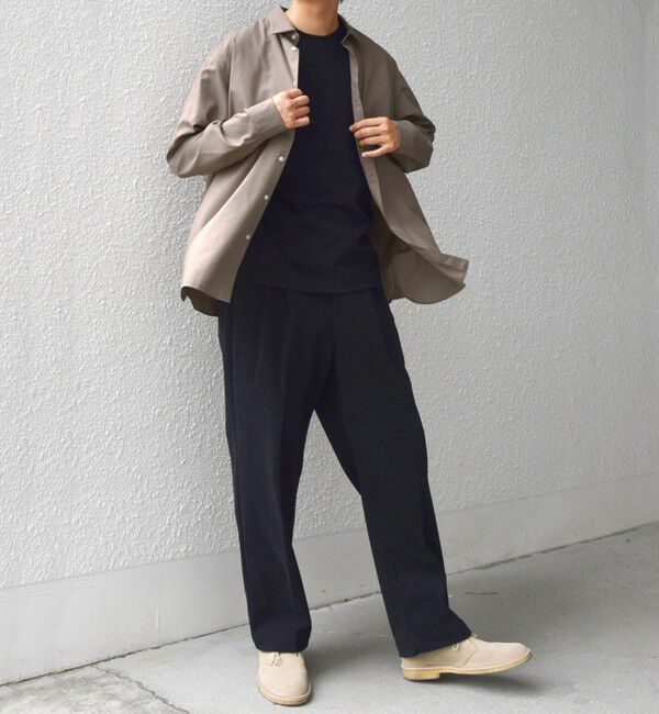 SHIPS any「SHIPS any: LIM BLESS ソリッド/ストライプ レギュラーカラー シャツ(セットアップ対応)◇」|シャツ・ブラウス|