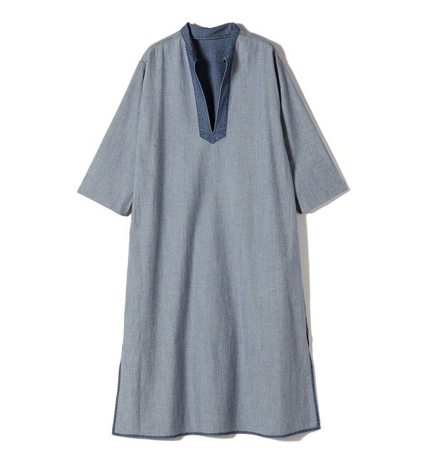 SHIPS for women「【WEB限定】〈洗濯機可能〉スキッパー デニム ワンピース」|ワンピース|