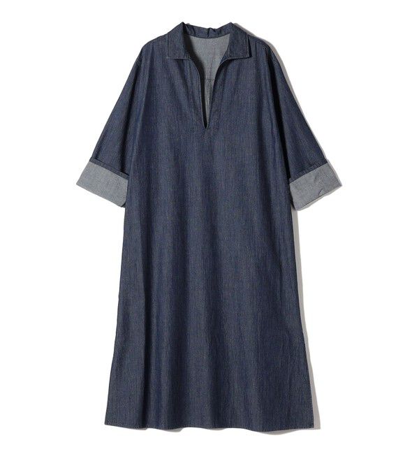 SHIPS for women「【WEB限定】〈洗濯機可能〉スキッパー デニム ワンピース」|ワンピース|