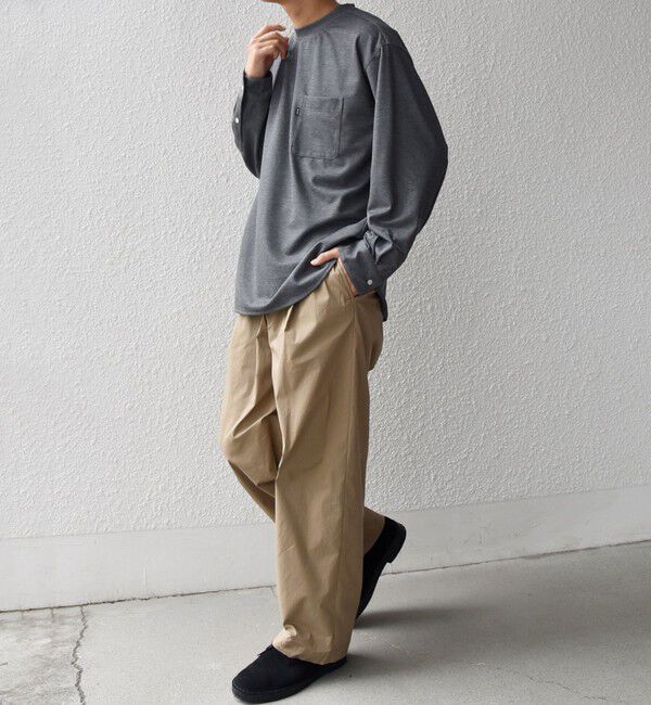 SHIPS any「SHIPS any: 360&deg; THE CIRCLE STRETCH ジャガード ジャージー ポケット Tシャツ(ロンT/セットアップ対応)◇」|Tシャツ・カットソー|