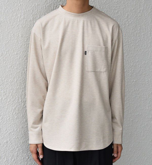 SHIPS any「SHIPS any: 360&deg; THE CIRCLE STRETCH ジャガード ジャージー ポケット Tシャツ(ロンT/セットアップ対応)◇」|Tシャツ・カットソー|