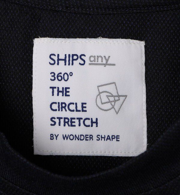 SHIPS any「SHIPS any: 360&deg; THE CIRCLE STRETCH ジャガード ジャージー ポケット Tシャツ(ロンT/セットアップ対応)◇」|Tシャツ・カットソー|