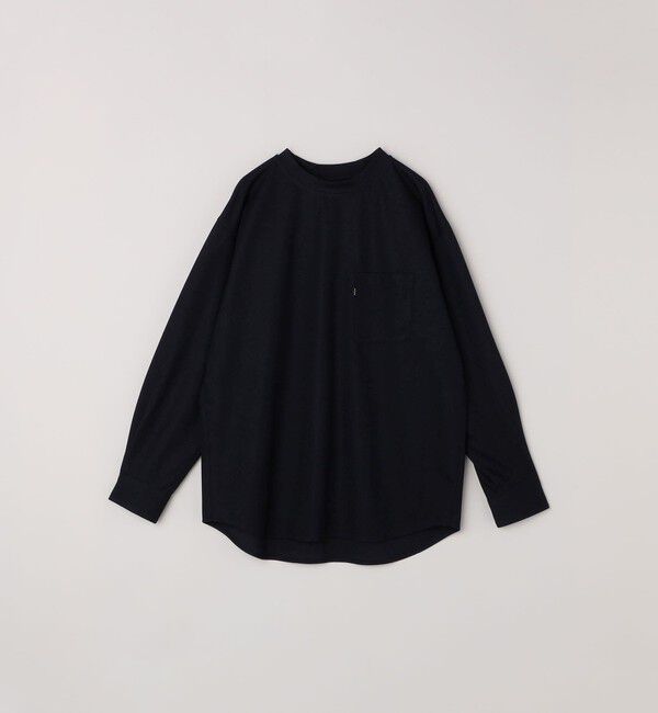 SHIPS any「SHIPS any: 360&deg; THE CIRCLE STRETCH ジャガード ジャージー ポケット Tシャツ(ロンT/セットアップ対応)◇」|Tシャツ・カットソー|