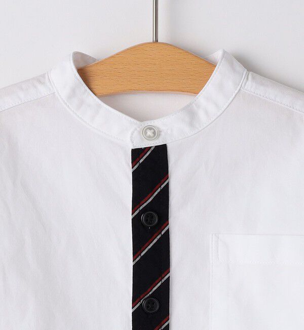 SHIPS KIDS「SHIPS KIDS:90cm /バンドカラー シャツ」|シャツ・ブラウス|