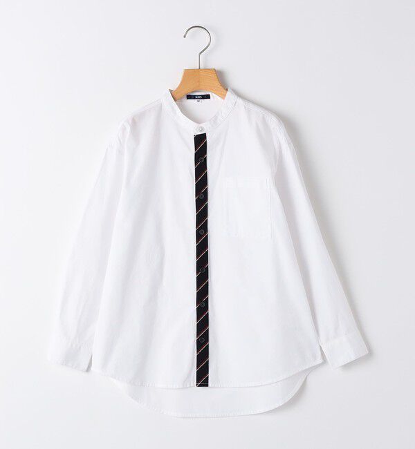 SHIPS KIDS「SHIPS KIDS:140～160cm /バンドカラー シャツ」|シャツ・ブラウス|アイボリー