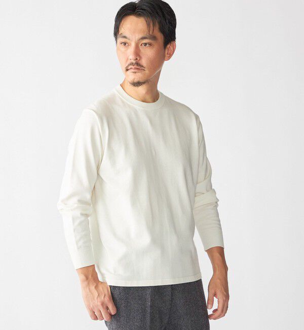 SHIPS「SHIPS:〈洗濯機可能〉コットン ウール TEXBRID(R) クルーネック プルオーバー ニット」|ニット・セーター|ホワイト