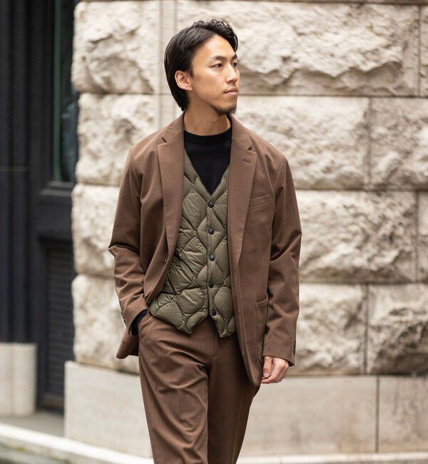 SHIPS「SHIPS:〈手洗い可能〉トリコット コーデュロイ ジャケット (セットアップ対応)」|テーラードジャケット|ブラウン