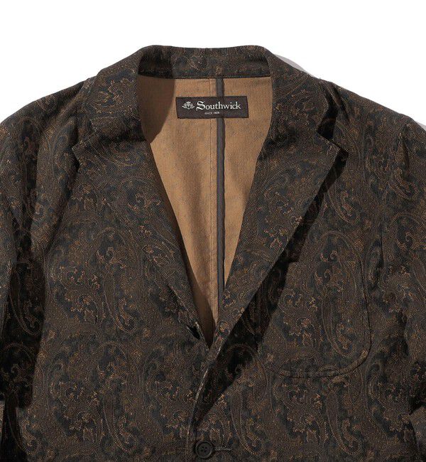 SHIPS「Southwick:〈セットアップ対応〉 Gate Label プリント コーデュロイ ジャケット」|テーラードジャケット|