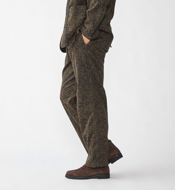 SHIPS「Southwick:〈セットアップ対応〉Gate Label プリント コーデュロイ スラックス」|スラックス|