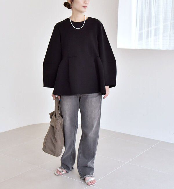quaranciel「quaranciel:〈洗濯機可能〉ポンチ ペプラム スウェット プルオーバー」|スウェット・ジャージ|