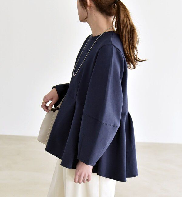 quaranciel「quaranciel:〈洗濯機可能〉ポンチ ペプラム スウェット プルオーバー」|スウェット・ジャージ|