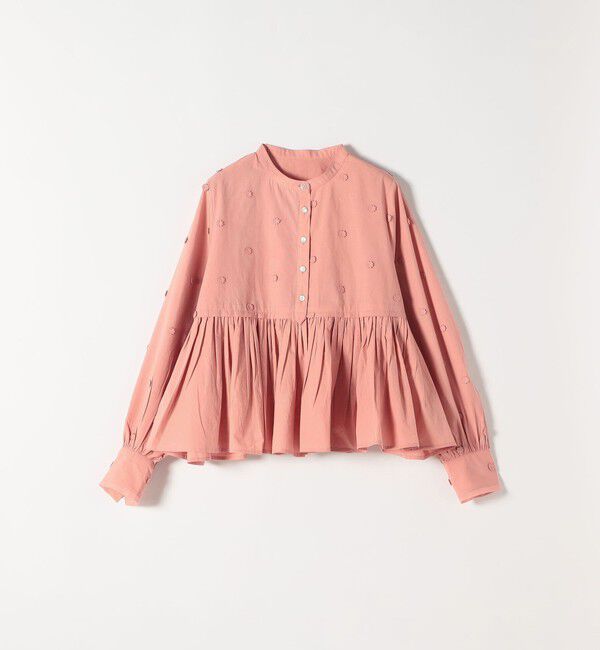 SHIPS any「【WEB限定】SHIPS any:〈洗濯機可能〉フラワー モチーフ ペプラム ギャザー シャツ ブラウス」|シャツ・ブラウス|