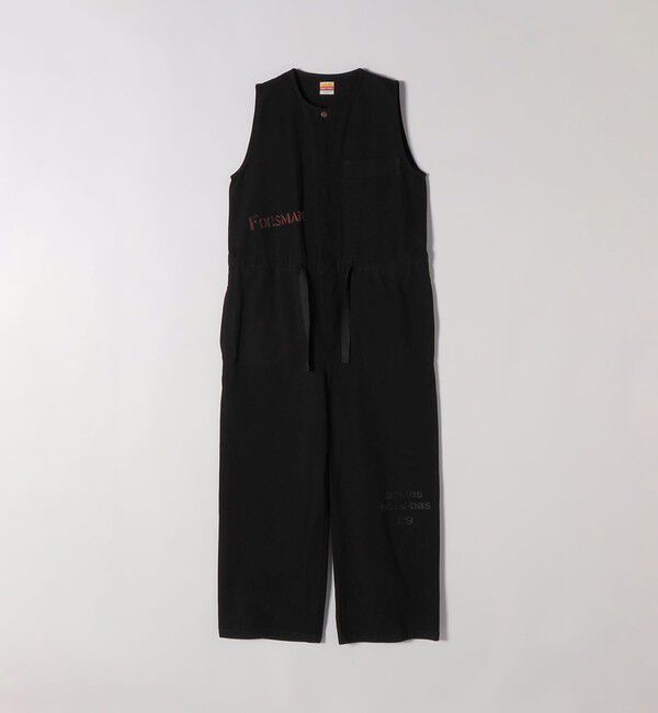 SHIPS any「《予約》【SHIPS any別注】PAYDAY:〈洗濯機可能〉ステンシル ロゴ プリント オーバーオール」|オールインワン|