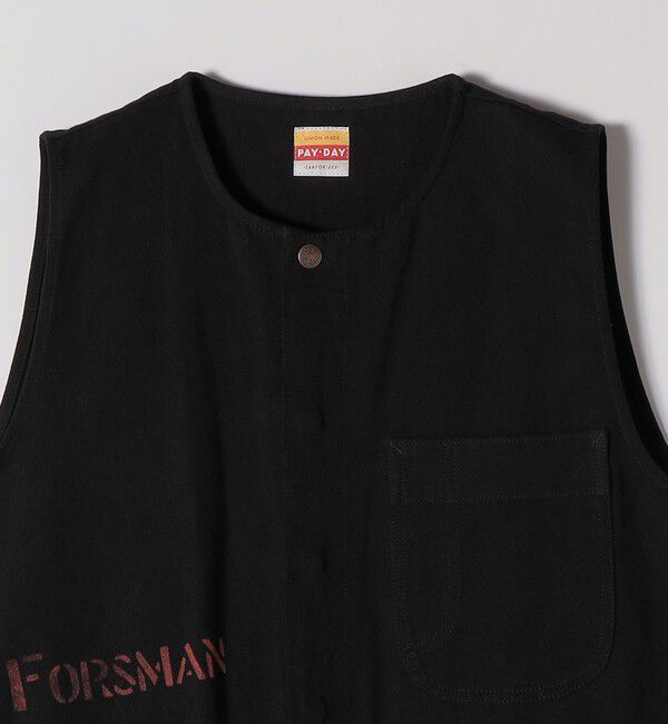 SHIPS any「《予約》【SHIPS any別注】PAYDAY:〈洗濯機可能〉ステンシル ロゴ プリント オーバーオール」|オールインワン|