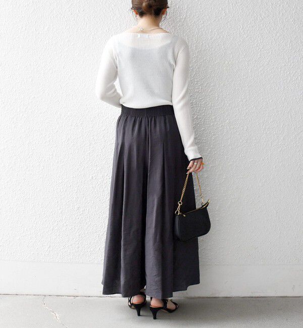 SHIPS any「《予約》SHIPS any:〈手洗い可能〉ギャザー ガウチョ イージー パンツ」|その他|