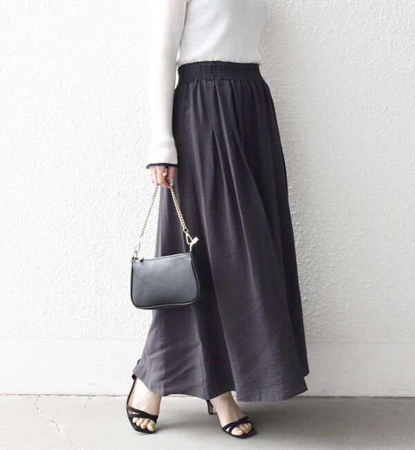 SHIPS any「《予約》SHIPS any:〈手洗い可能〉ギャザー ガウチョ イージー パンツ」|その他|