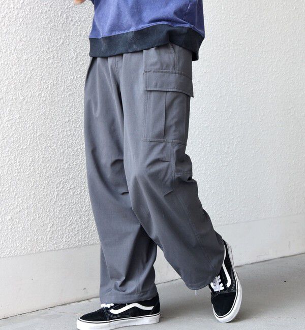 SHIPS any「SHIPS any:〈吸水速乾〉Rapidry スマート ワイド イージー カーゴ パンツ(セットアップ対応)◆」|カーゴ|